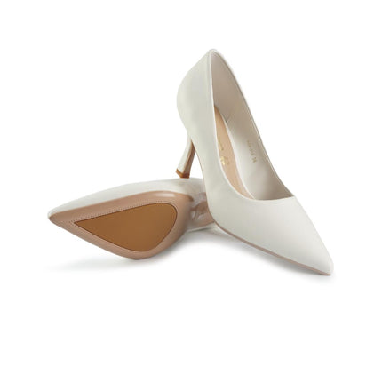 Francesco Milano Decollete a Punta in Pelle Bianco Sposa A08-01A GHIACCIO Francesco Milano 