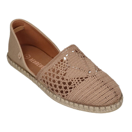 Verbenas Espadrillas Bassa da Donna in Tessuto Beige CARMEN CROCHET PIEDRA Verbenas 
