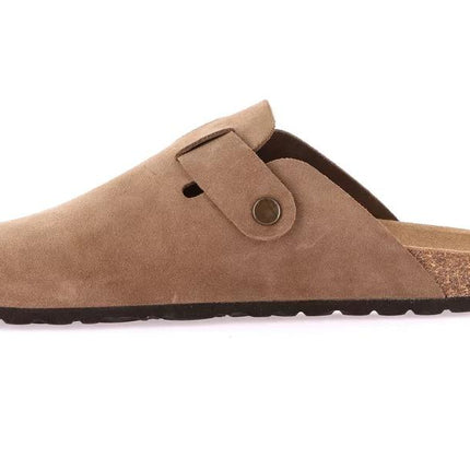 Grunland Sandali Plantare Morbido Sughero Bio Uomo in Camoscio Tortora Beige CB1800 ROBI TORTORA Grunland 