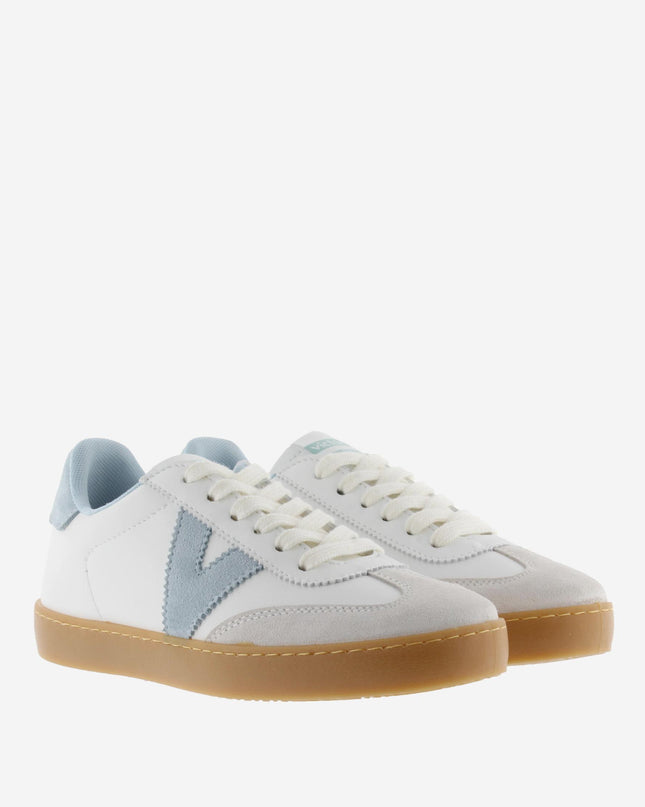 Victoria Sneakers Donna Bassa Pelle Bianco Celeste 1126206 BERLIN CELESTE Victoria 