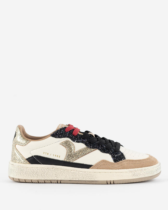 Sneakers Victoria Donna Bassa in Pelle Taupe Glitter Multi 8806113 SMASH GLITTER Victoria 