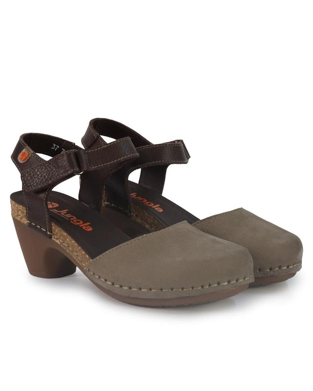 Jungla Pump Donna con Tacco in Pelle Nabuk Taupe - MARIO SPATARELLA