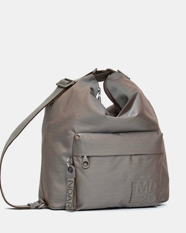 Mandarina Duck Borsa Convertibile Zaino Tessuto Taupe QMT09 MD20 TAUPE Mandarina Duck 