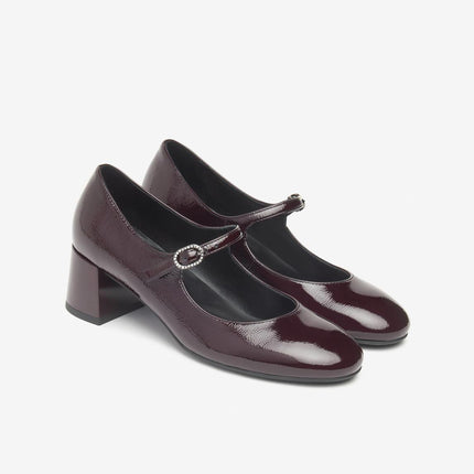 Nero Giardini Decollete con Cinturino in Pelle Vernice Bordo - MARIO SPATARELLA