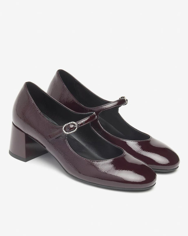 Nero Giardini Decollete con Cinturino in Pelle Vernice Bordo - MARIO SPATARELLA