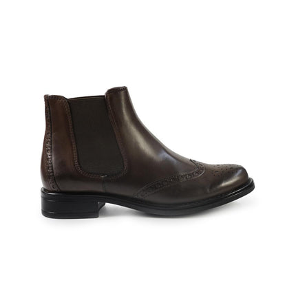 Vueva Stivaletti Donna Chelsea Impuntura in Pelle Marrone WH177H06 MARTINA BROWN Vueva 