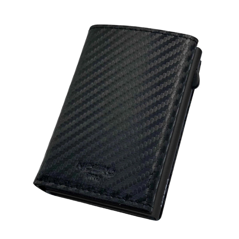 Moero Pro Plus Carbon Black Zip Portafoglio Slim - MARIO SPATARELLA