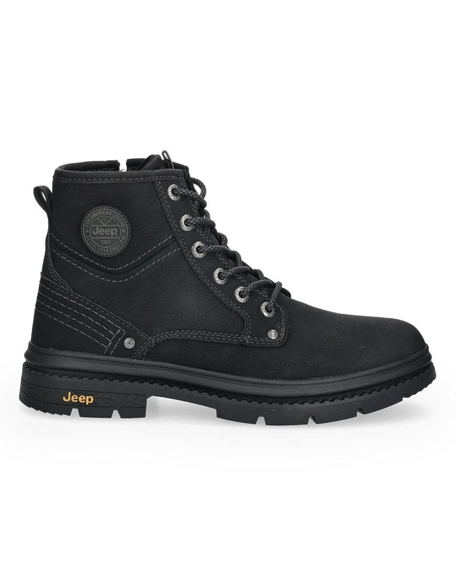 Jeep Anfibi Uomo in Pelle Nero TUAREG BOOT BLACK Jeep Footwear 