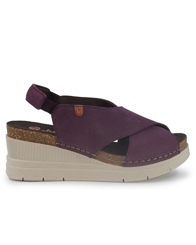 Jungla Sandali Donna con Zeppa in Pelle Viola - MARIO SPATARELLA