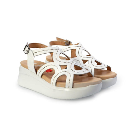 Callaghan Sandali Donna con Zeppa Platform in Pelle Bianca 29929 LLANA BLANCO Callaghan 