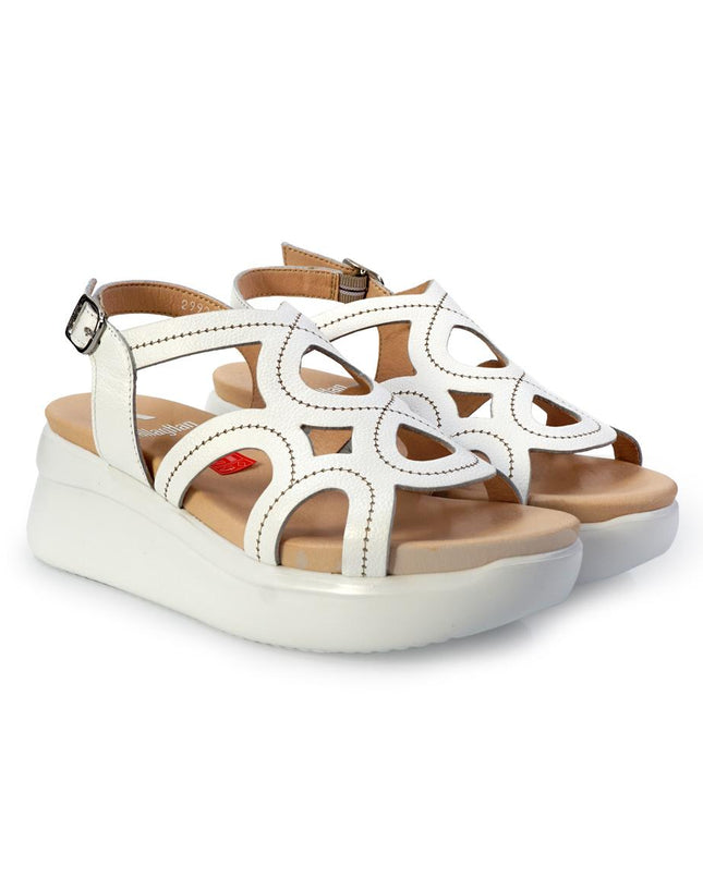 Callaghan Sandali Donna con Zeppa Platform in Pelle Bianca 29929 LLANA BLANCO Callaghan 