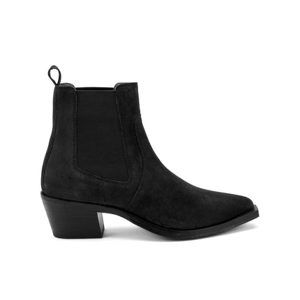 Frau Stivaletti Texani Camperos Chelsea in Camoscio Nero 76A3 ANTE BLACK Frau 
