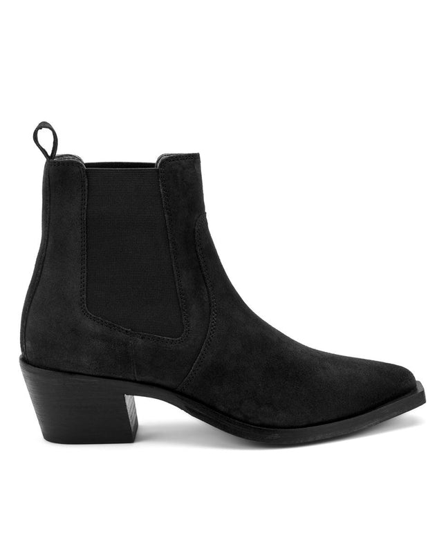 Frau Stivaletti Texani Camperos Chelsea in Camoscio Nero 76A3 ANTE BLACK Frau 