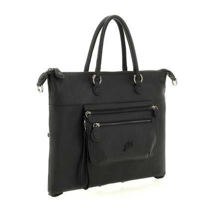 Borsa Gabs Convertibile e  Trasformabile in Pelle Nera con Tracolla e Pochette LAVINIA PLUS TG M BLACK Gabs 