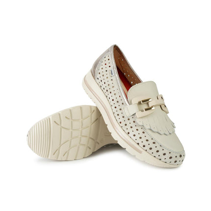 Callaghan Mocassini Donna in Pelle con Morsetto Bianco Off 40732 ELYS OFF Callaghan 