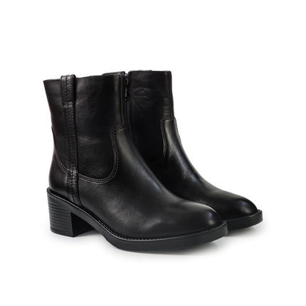 Vueva Stivaletti Donna con Tacco in Pelle Nero - MARIO SPATARELLA