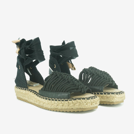 Espadrillas Donna Bassa in Corda RAMBLA KNOT BLACK Wrangler 