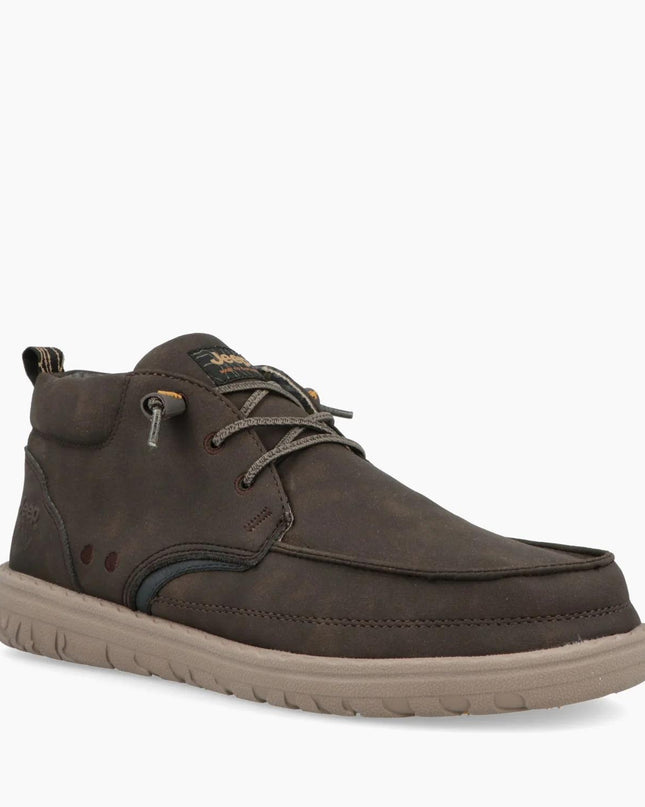 Jeep Polacchine Uomo in Ecopelle Brown Marrone SAMOA MID DARK BROWN Jeep Footwear 