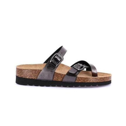 Grunland Sandalo Plantare Infradito Sughero Bio Donna Laminato Antracite CB2438 HOLA ANTRACITE Grunland 