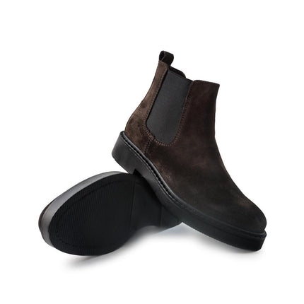 Vueva Stivaletti Chelsea Uomo in Camoscio Testa di Moro MH588H07 BARCLAY BROWN Vueva 