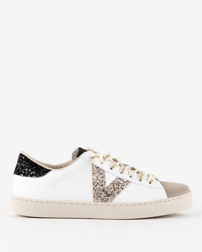 Sneakers Victoria Donna Bassa Pelle Bianco Glitter 1126228 BERLIN GLITTER Victoria 