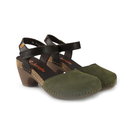 Jungla Pump Donna in Pelle Nabuk Verde 7463 PRADO Jungla 