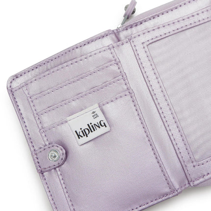 Kipling Portafogli Donna Multitasche in Tessuto Metallic Lilac MONEY LOVE LILIAC METALLIC Kipling 