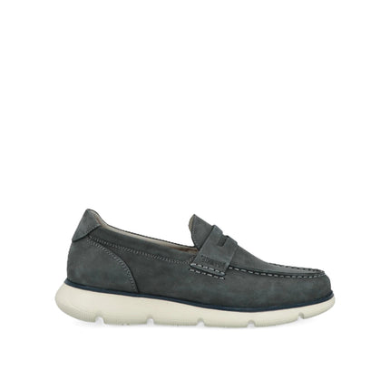 Impronte Mocassini Uomo Barca in Pelle Blu BURANO MOC NAVY Impronte 