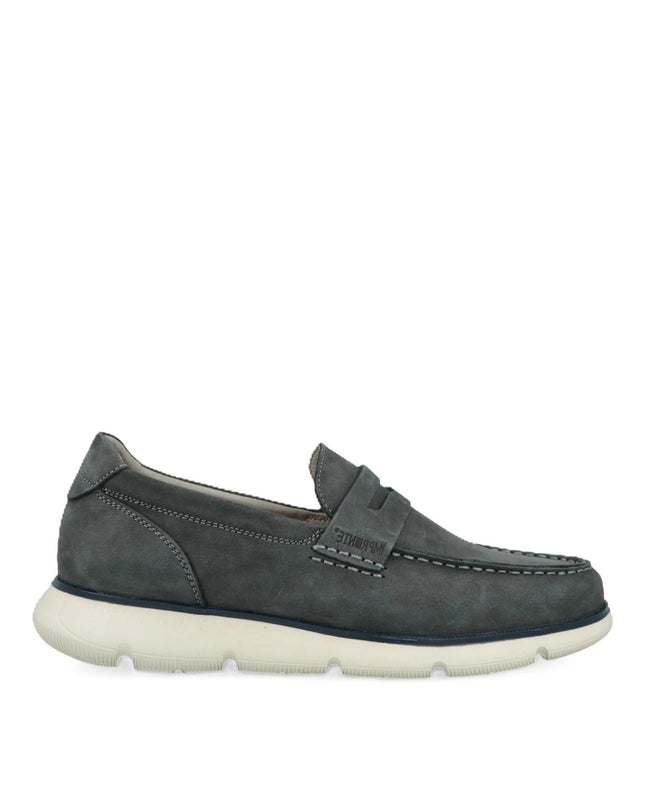 Impronte Mocassini Uomo Barca in Pelle Blu BURANO MOC NAVY Impronte 