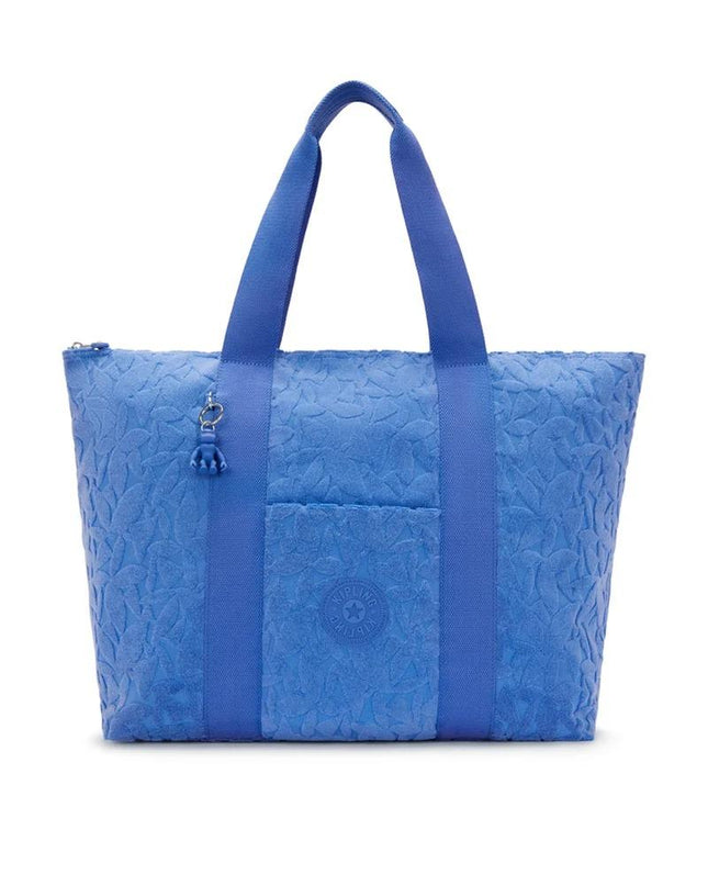 Kipling Borsone Shopper Viaggio Fantasia Blu ART M RESORT BEACH LEAVES TOWEL Kipling 