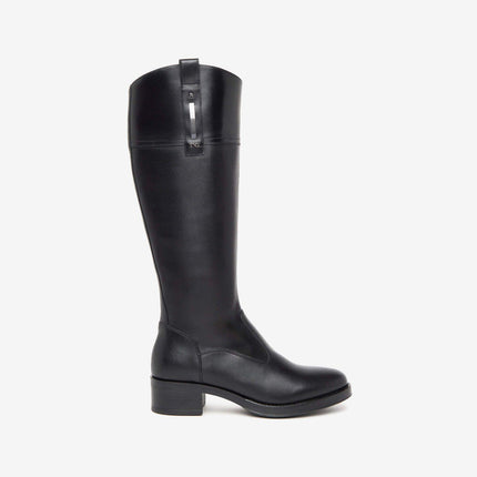 Stivali Donna Tacco Basso Pelle Nero I411800D NERO 100 Nero Giardini 