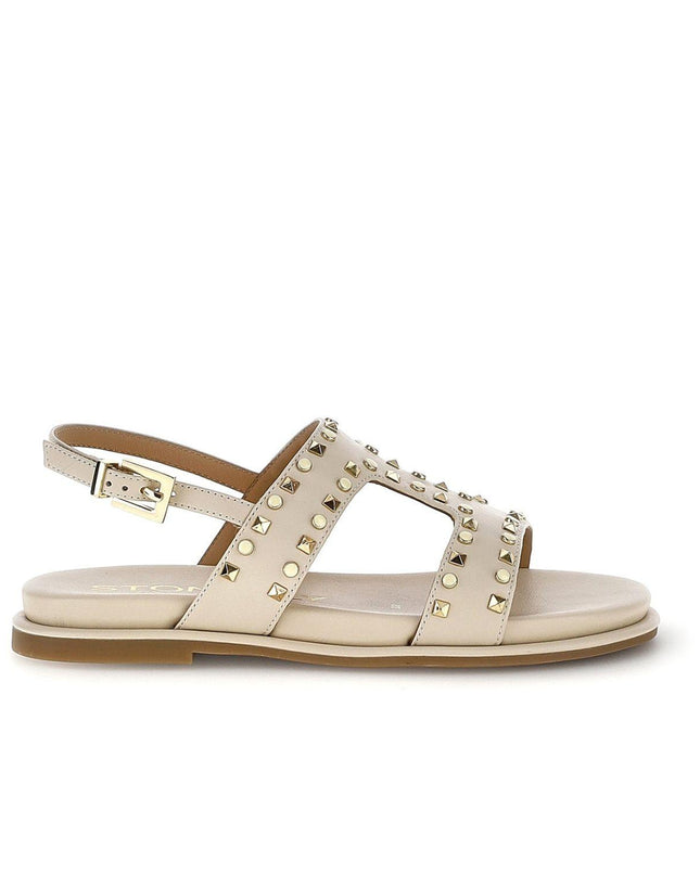 Stonefly Sandalo Donna Basso con Borchie in Pelle Sabbia 223741 GEMMA SANDSHELL Stonefly 