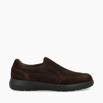 Impronte Mocassini Slip On Chelsea Uomo in Camoscio Marrone STUCKY SLIP ON DARK BROWN Impronte 