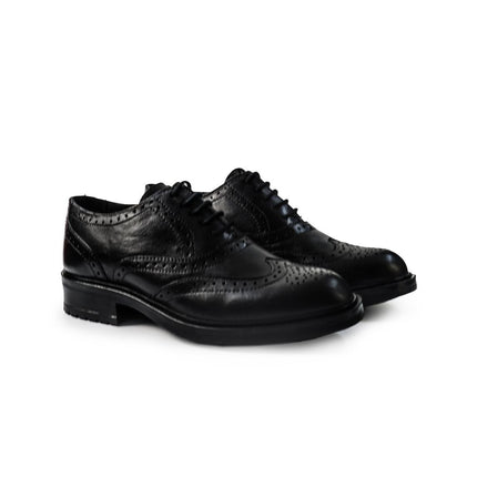 Vueva Francesine Stingate Donna con Impuntura in Pelle Nero WS66R02 SIENA BLACK Vueva 