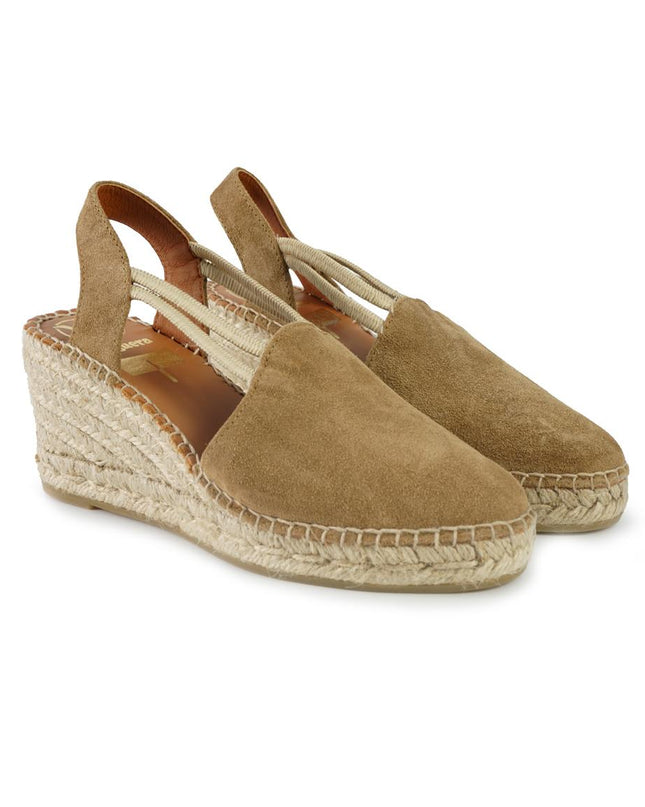 Viguera Espadrillas Alpargatas Donna con Elastici in Camoscio Whisky 1824 CUOIO Viguera 
