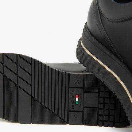 Nero Giardini Sneakers Donna in Pelle Nero e Glitter I514100D NERO 100 Nero Giardini 