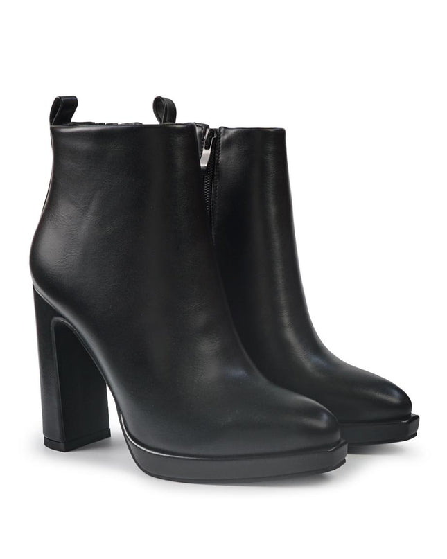 Exe Stivaletti Donna Con Tacco e Plateau in Ecopelle Nero K2417 BLACK Exe 