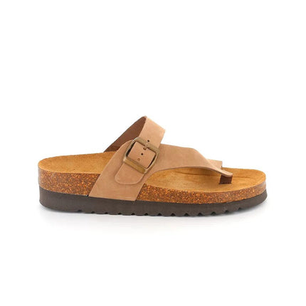 Grunland Sandali Infralluce Donna Plantare Sughero in Nabuk Taupe CB0327 HOLA TAUPE Grunland 
