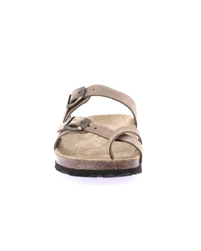 Grunland Sandali Infradito Plantare Sughero in Nabuk Kaki CB1050 SARA KAKI Grunland 
