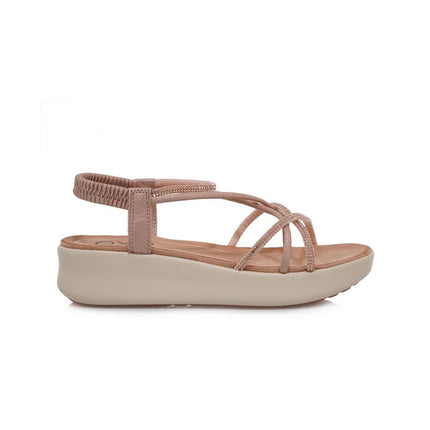 Exe Sandli Confort Donna Laminati con Zeppa Rosa Gold - MARIO SPATARELLA