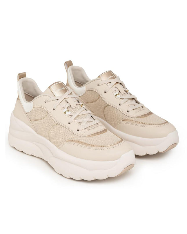 Geox Sneakers Donna Xtors con Zeppa in Tessuto Beige D651FB XTORS PAPYRUS GOLD Geox 