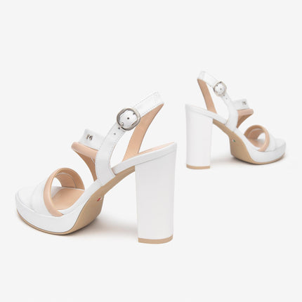 Nero Giardini Sandali Donna Tacco Alto e Plateau in Pelle Bianco E513352D BIANCO 707 Nero Giardini 
