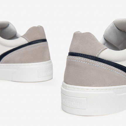 Nero Giardini Sneakers Uomo in Pelle Bianca con Zip E400241U BIANCO 707 Nero Giardini 