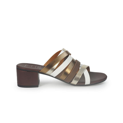 Luis Anne Sandali Sabot Donna in Pelle Testa di Moro Multicolor LADY36 V8 Luis Anne 