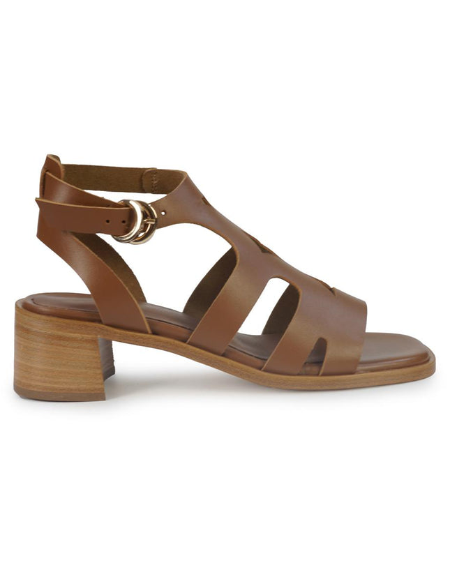Frau Sandalo Gladiatore Donna con Tacco in Pelle Mou Cuoio 93M9 MOU LONDON Frau 