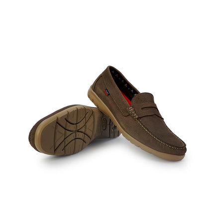 Callaghan Mocassini Uomo in Pelle Nabuk Taupe Arena - MARIO SPATARELLA