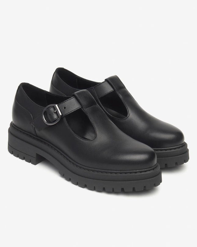 Nero Giardini Pump Chunky in Pelle Nero - MARIO SPATARELLA
