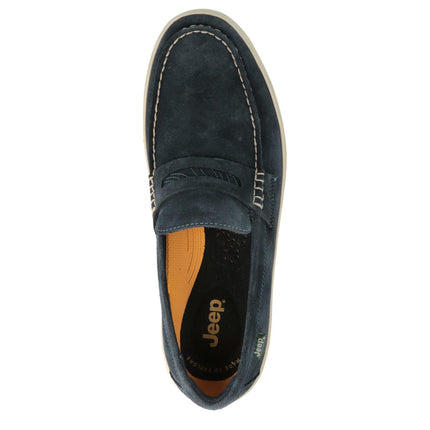 Mocassini Uomo Barca Camoscio Blu MOKI SUEDE NAVY 016 Jeep Footwear 