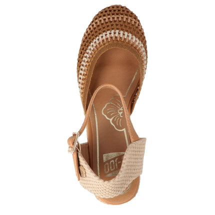 O - Joo Espadrillas Donna con Zeppa in Tessuto Sabbia Multi - MARIO SPATARELLA