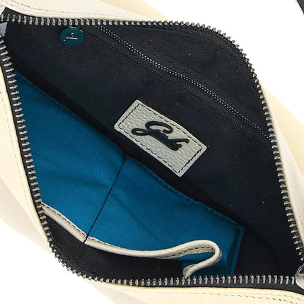 Gabs Borsa a Spalla con Tracolla in Pelle Lino Panna MARTY TG M LINO PANNA Gabs 